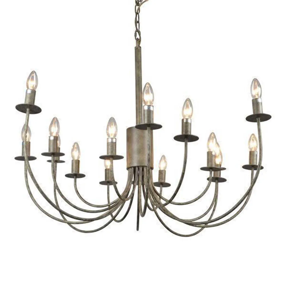 16 Arm Taupe Iron Chandelier 16 Lights Chandelier
