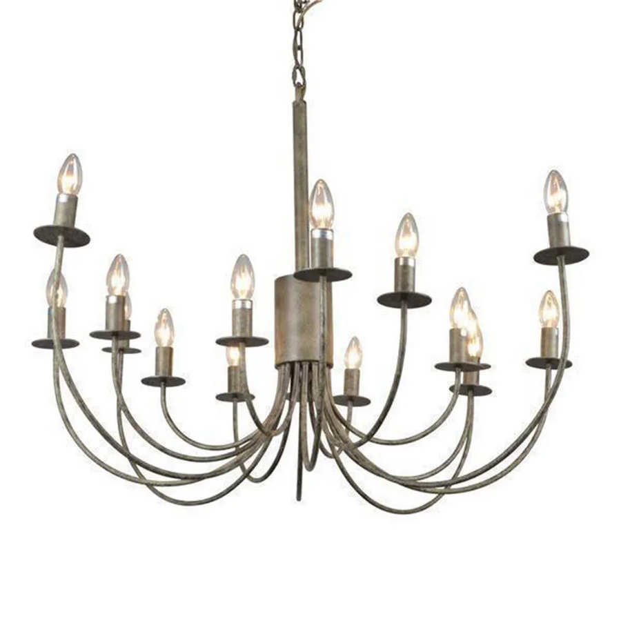 16 Arm Taupe Iron Chandelier 16 Lights Chandelier