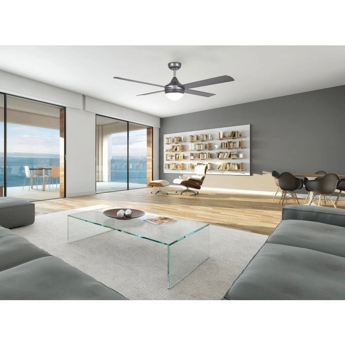 EGLO STRADBROKE 52 DC ceiling fan with E27 light TITANIUM Ceiling Fan