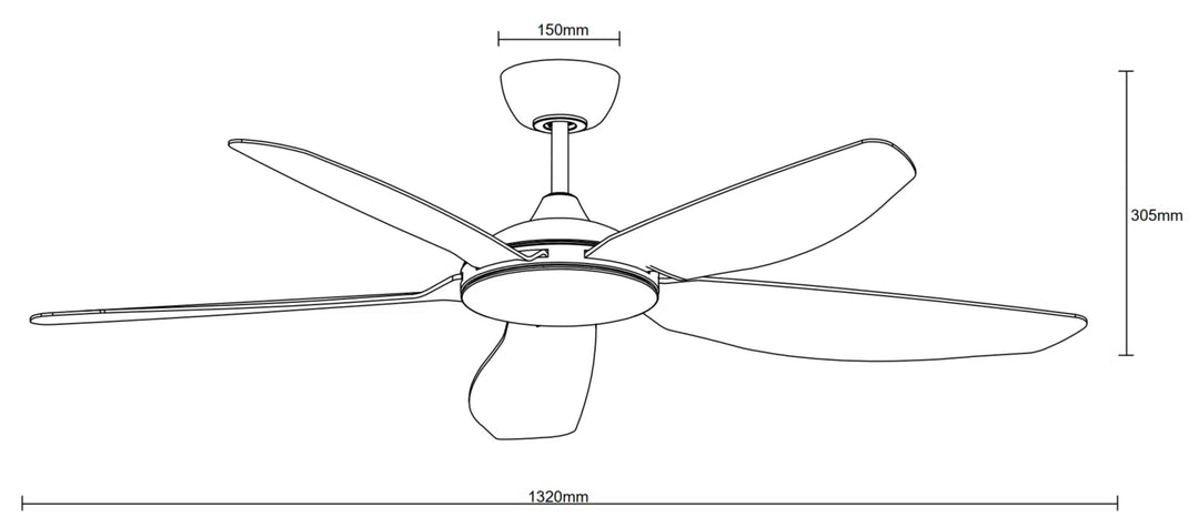 Esprit DC 52″ Smart Ceiling Fan With WIFI Remote Control Celling Fan