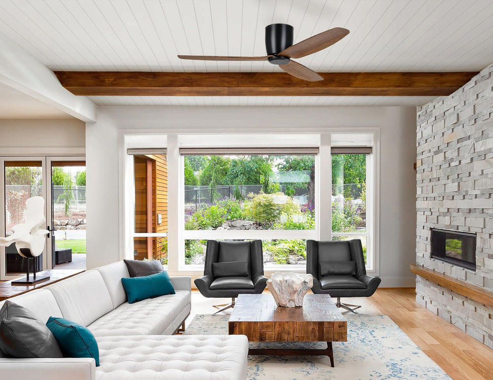 EGLO SEACLIFF 52 DC hugger ceiling fan LIGHT WALNUT Ceiling Fan