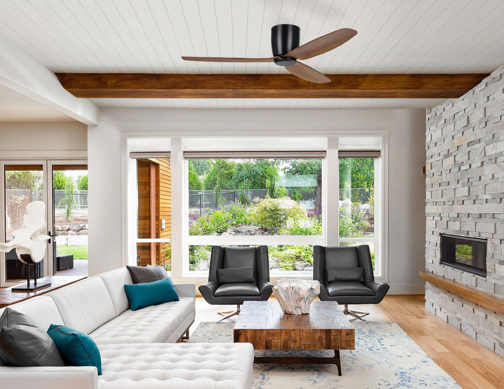 EGLO SEACLIFF 52 DC hugger ceiling fan LIGHT WALNUT Ceiling Fan