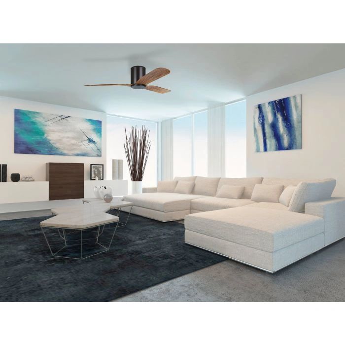 EGLO ILUKA 52 DC hugger ceiling fan BROWN RUSTIC Celling Fan