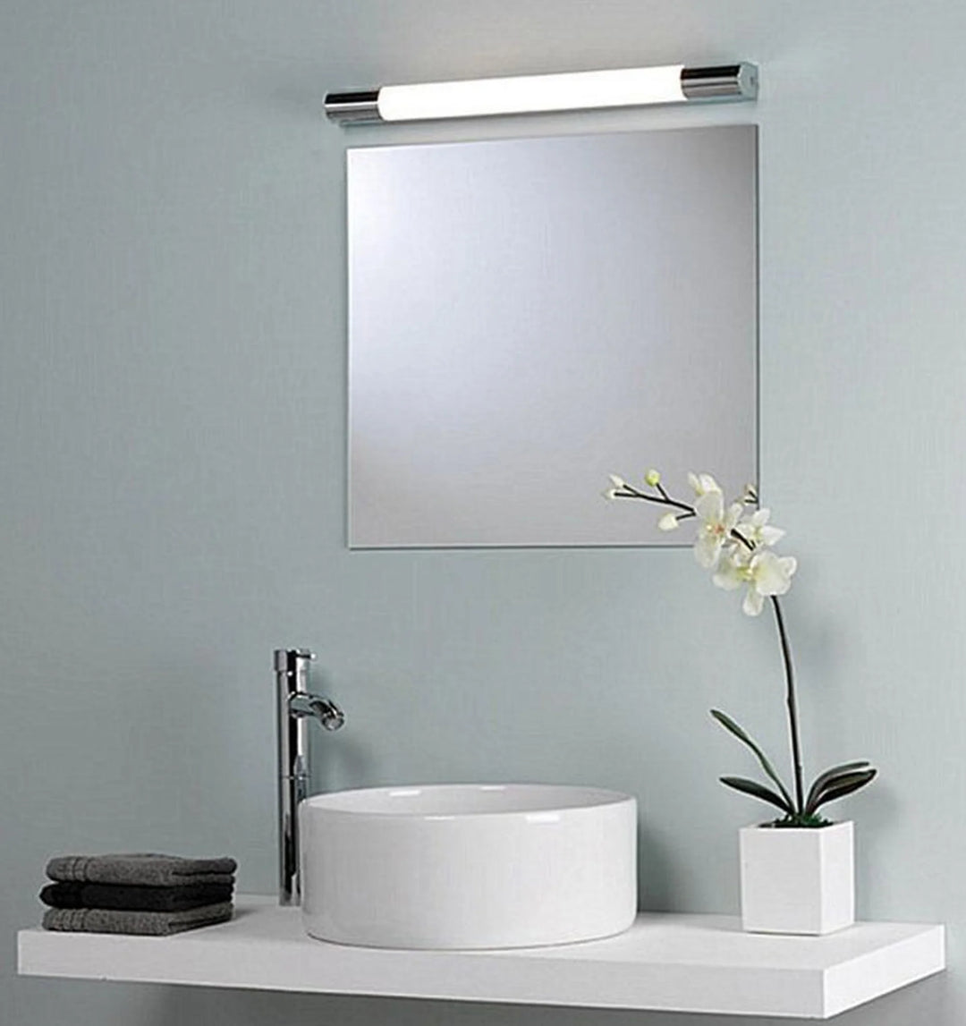 VANITY: LED Interior Chrome Frosted Acrylic Diffuser Wall Lights VANITY LIGHT