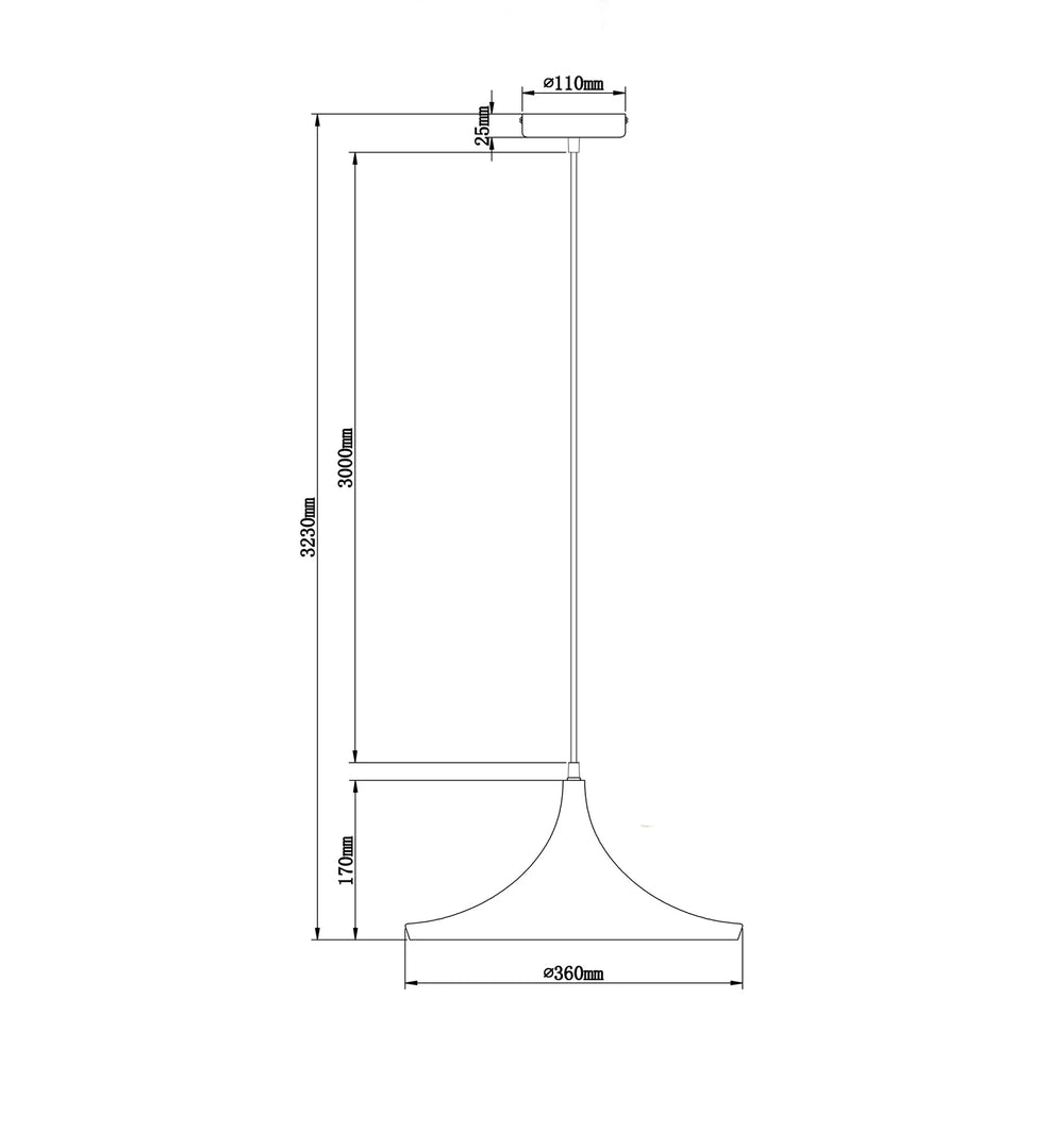 CAVIAR: Black Mexican Hat Shape Pendant Light Pendant