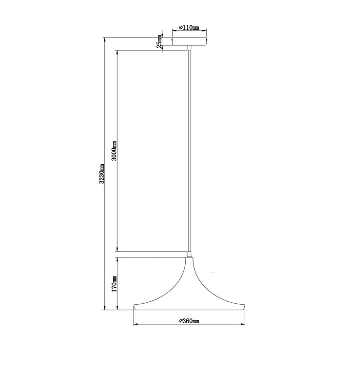 CAVIAR: Black Mexican Hat Shape Pendant Light Pendant