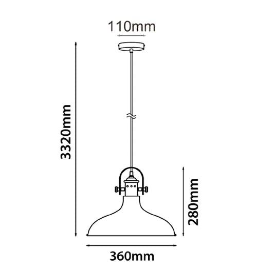 NARVIK: Industrial Scandinavian Dome Shape With Copper Plating Pendant Lights Pendant