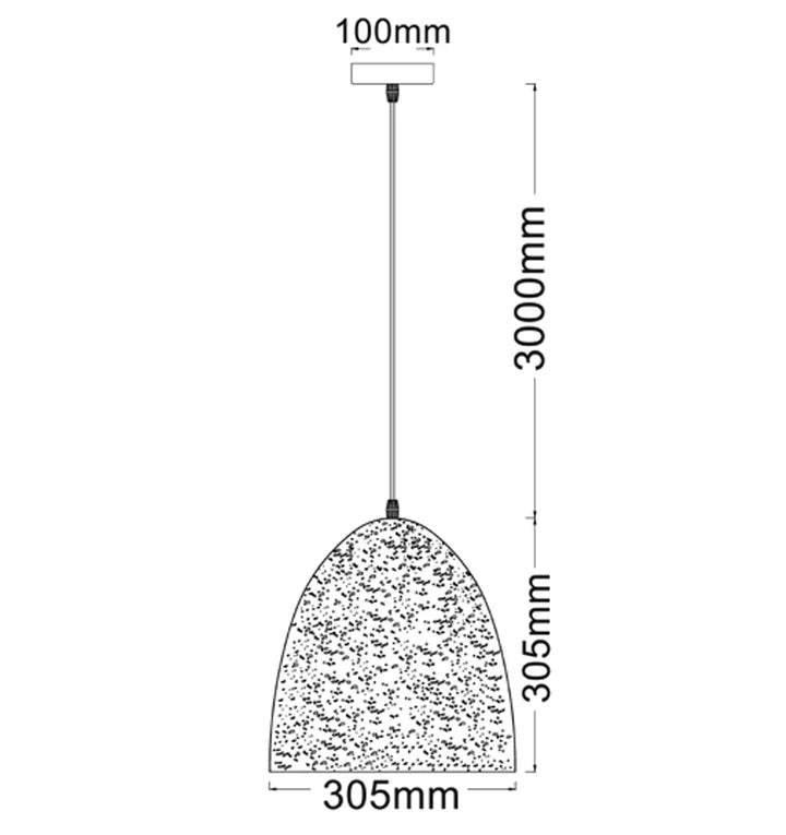CELESTE: Bohemian Rustic Ellipse Shape Pendant Light Pendant
