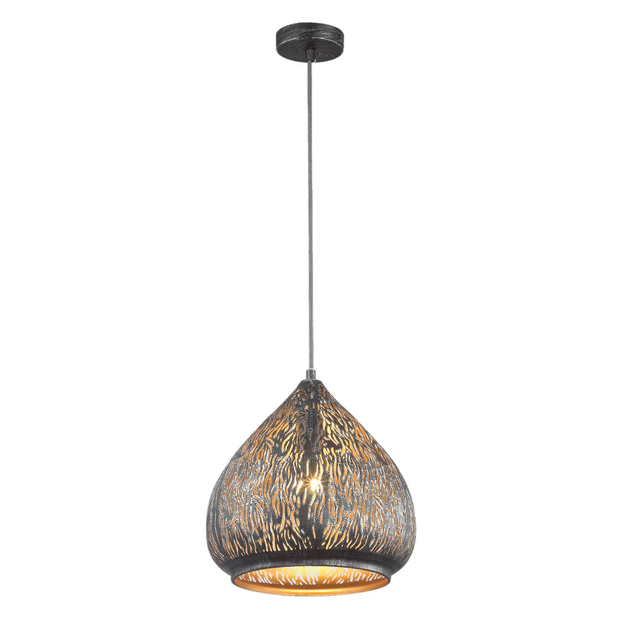 Evertop Black Etched Dome Pendant Light Pendant