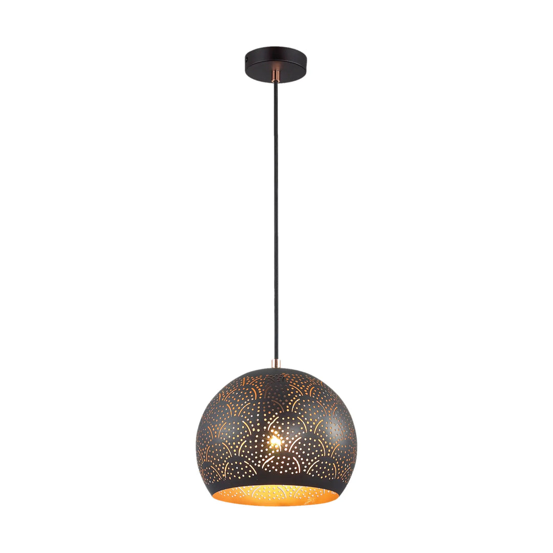 Evertop Black Dotted Dome Pendant Light Pendant