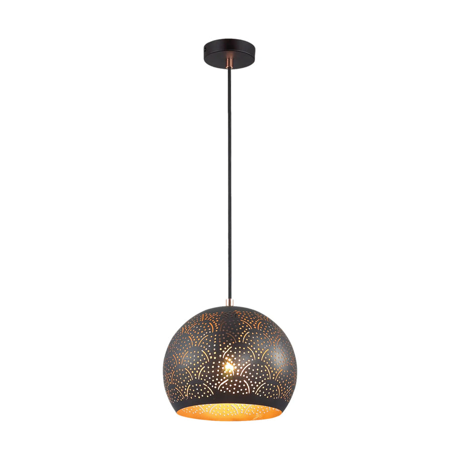 Evertop Black Dotted Dome Pendant Light Pendant