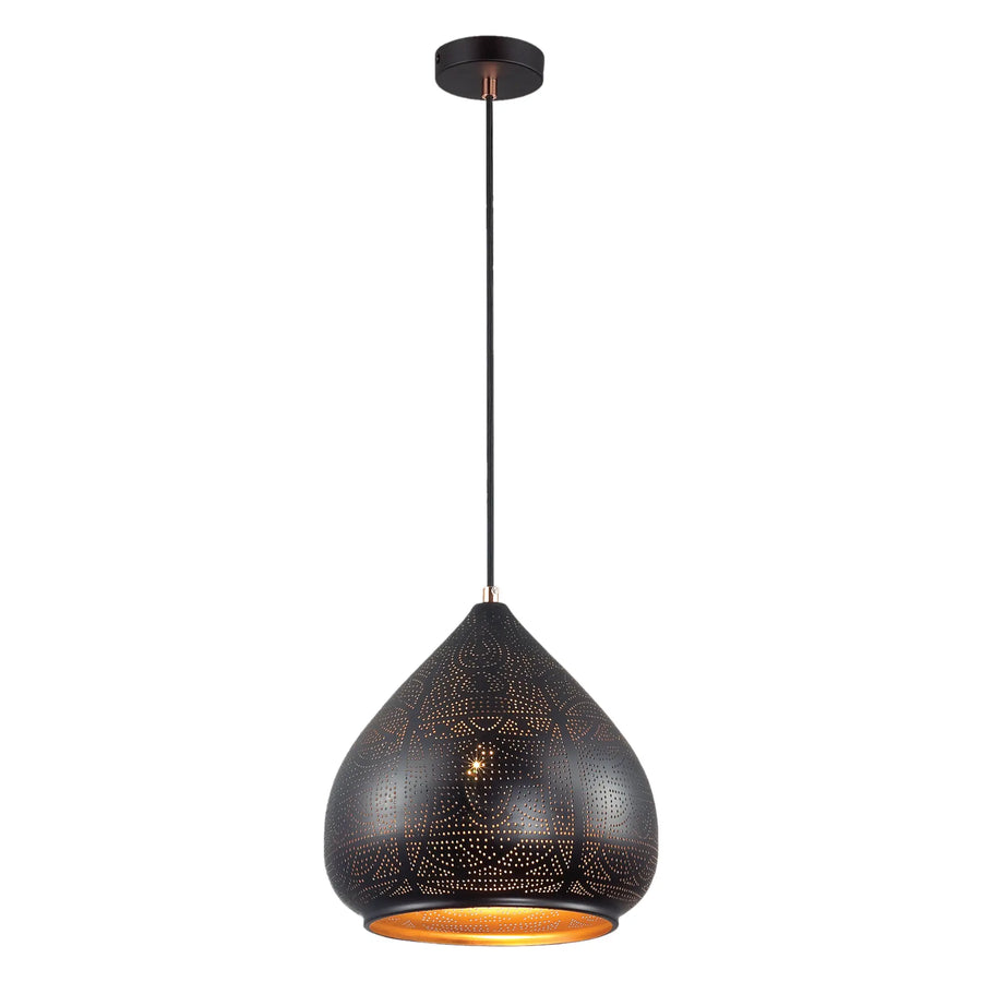 Evertop Black Dotted Bell Pendant Light Pendant