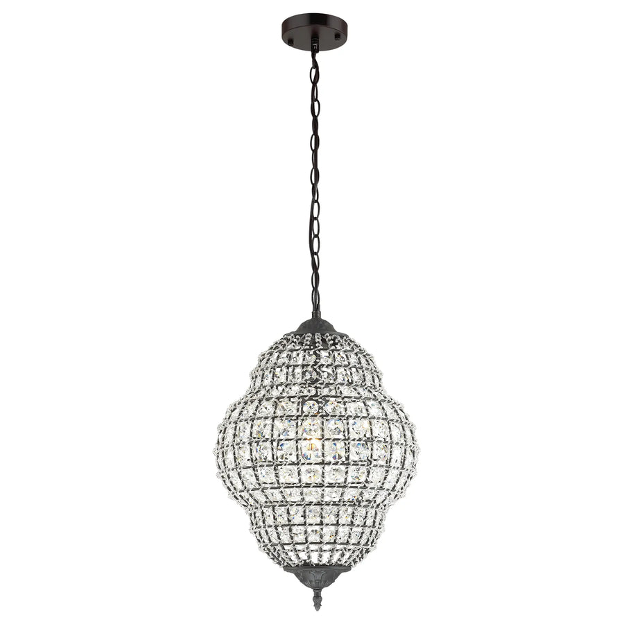 Evertop Crystal Ovoid Pendant Small E27 Pendant