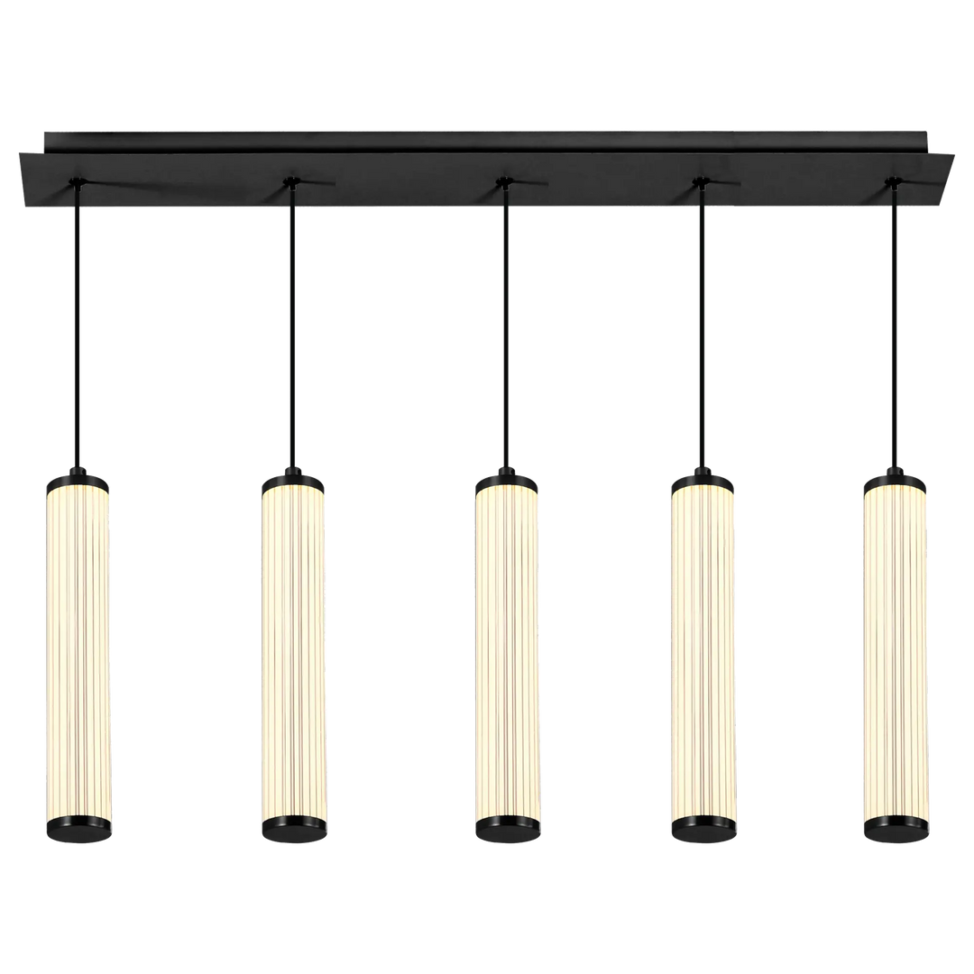 Calibo Charm Modern Fluted 5 Light Linear Pendant Pendant