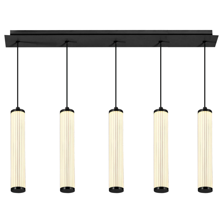 Calibo Charm Modern Fluted 5 Light Linear Pendant Pendant