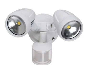 PHL4202 30W LED Twin Spotlight With Sensor WHITE Flood and Sensor light