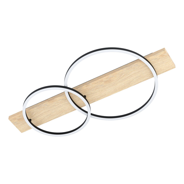 BOYAL ceiling light 2 rings Natural Wood CTC