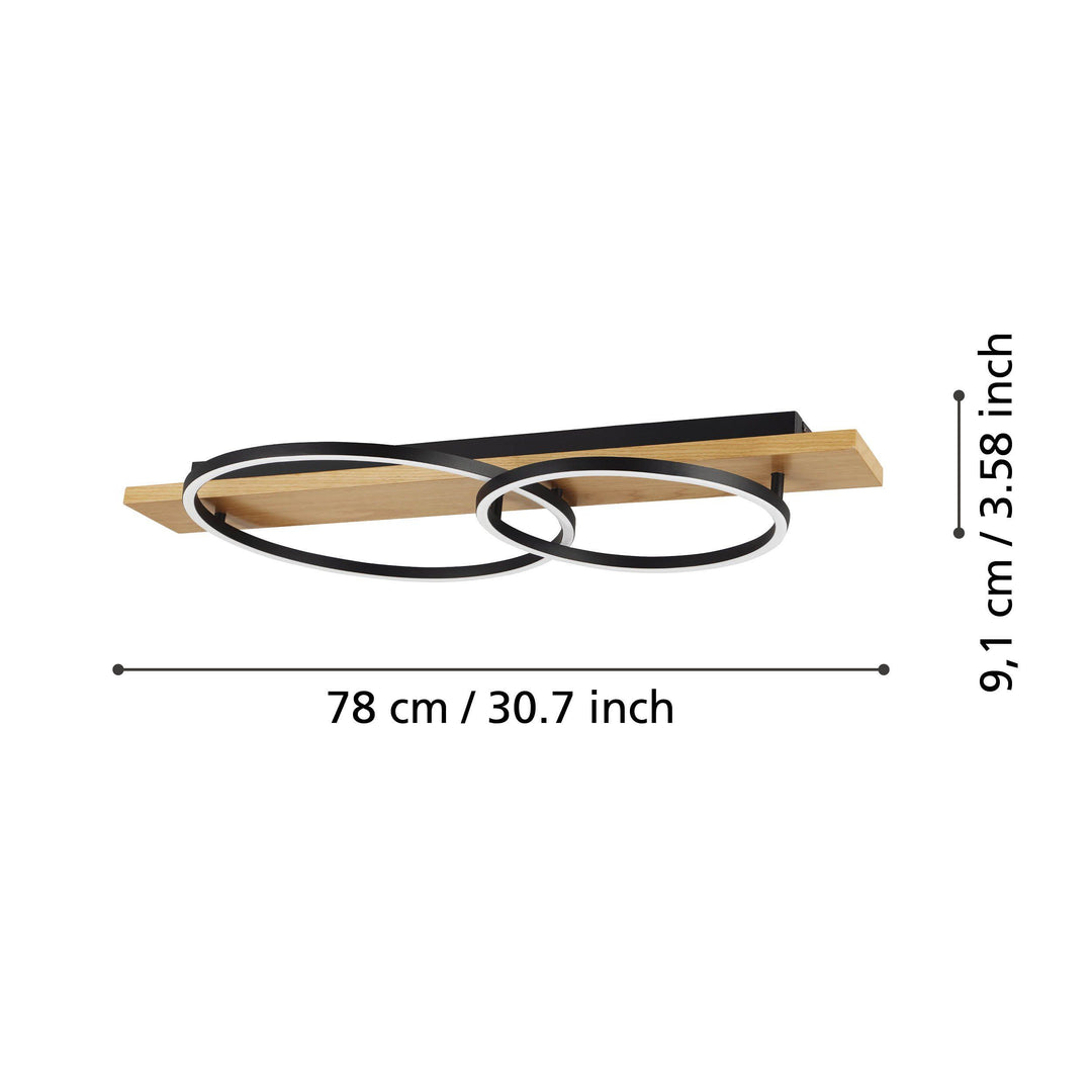 BOYAL ceiling light 2 rings CTC