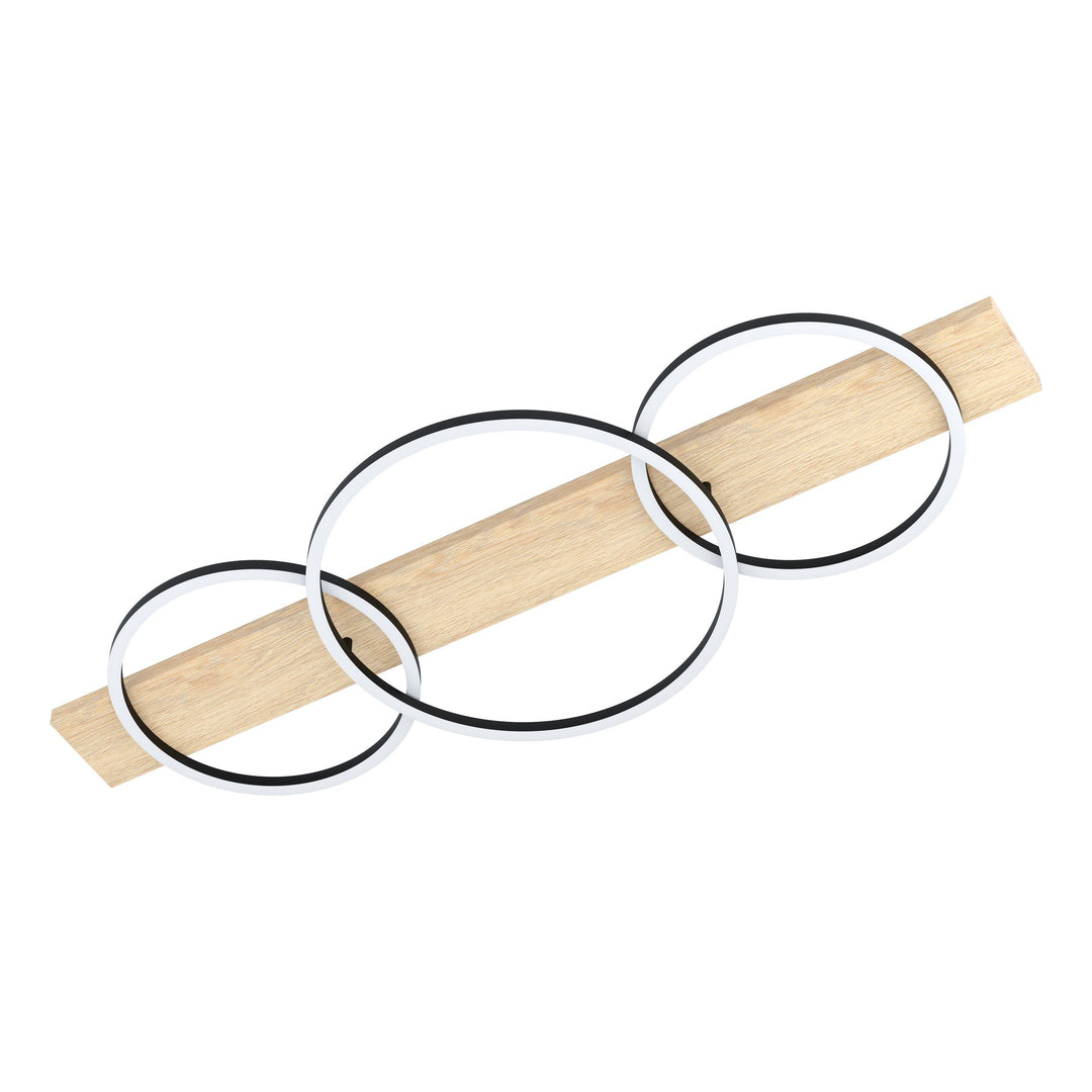 BOYAL ceiling light 3 rings Natural Wood CTC
