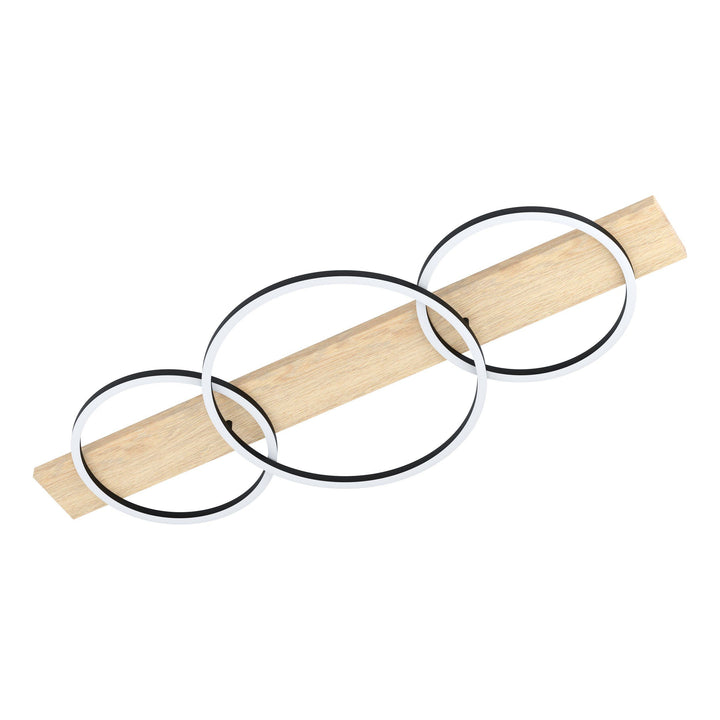 BOYAL ceiling light 3 rings Natural Wood CTC