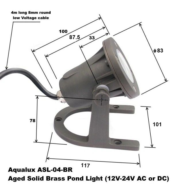 Brass Underwater Light PUL2100WB Pond light