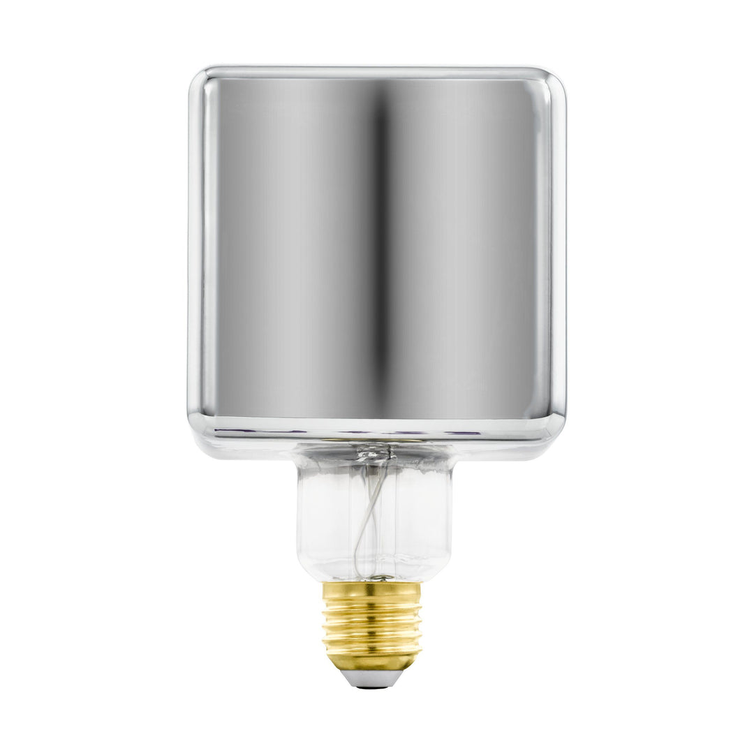 4W E27 LED Cube globe amber Black Vapourised GLOBES