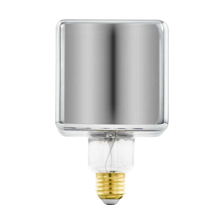 4W E27 LED Cube globe amber Black Vapourised GLOBES