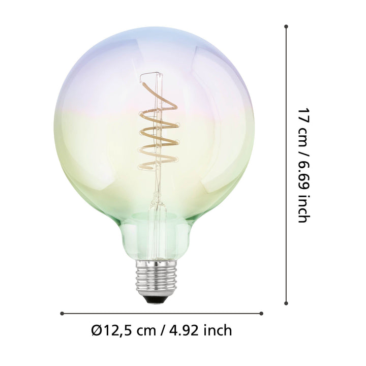 4W E27 LED G125 globe rainbow GLOBES