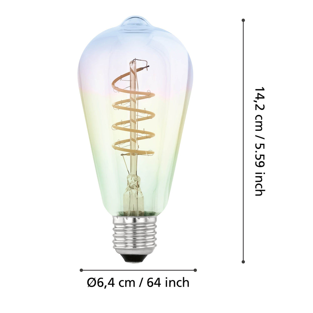 4W E27 LED ST64 globe rainbow GLOBES