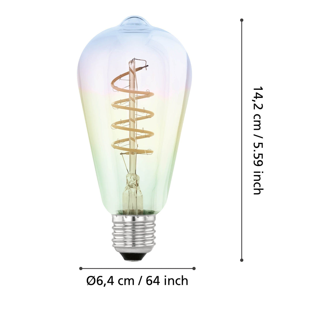 4W E27 LED ST64 globe rainbow GLOBES