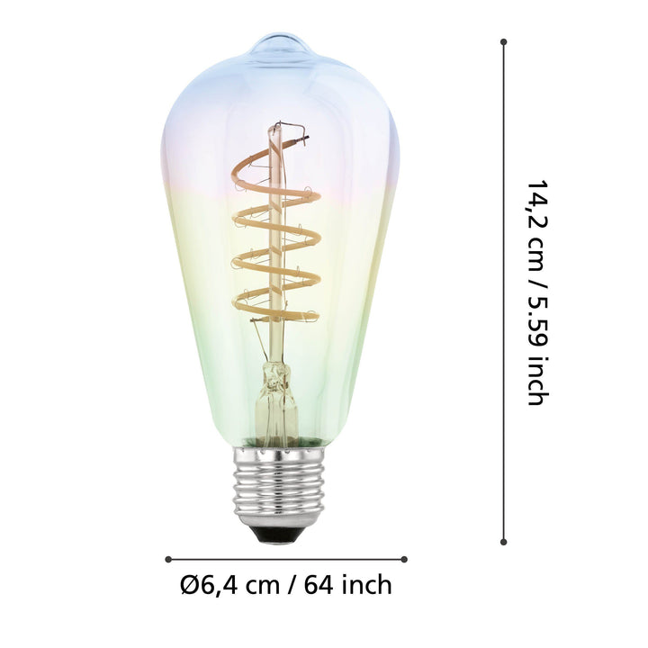 4W E27 LED ST64 globe rainbow GLOBES