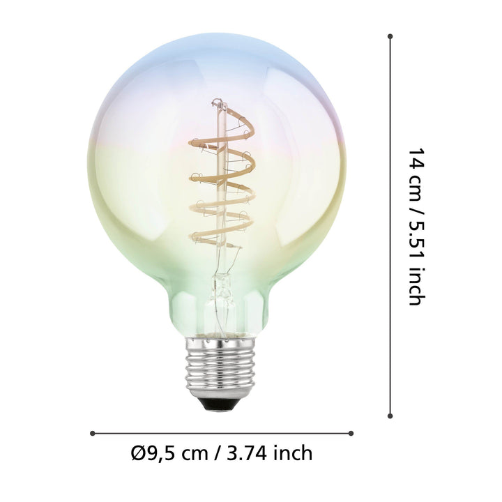 4W E27 LED G95 globe rainbow GLOBES