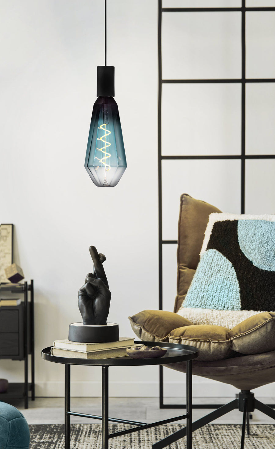 4W E27 LED T90 globe grey GLOBES