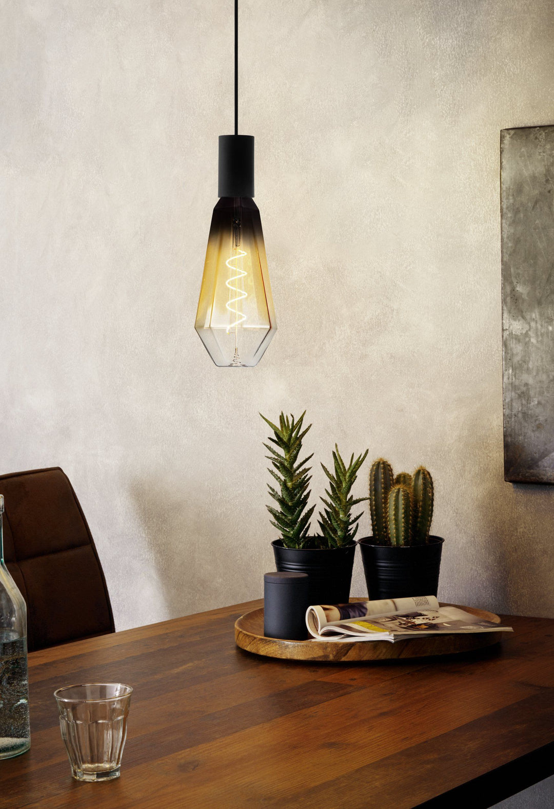 4W E27 LED T90 globe grey GLOBES