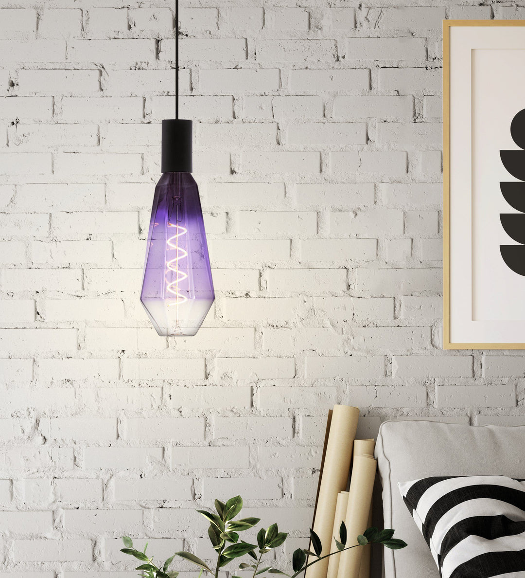 4W E27 LED T90 globe grey GLOBES
