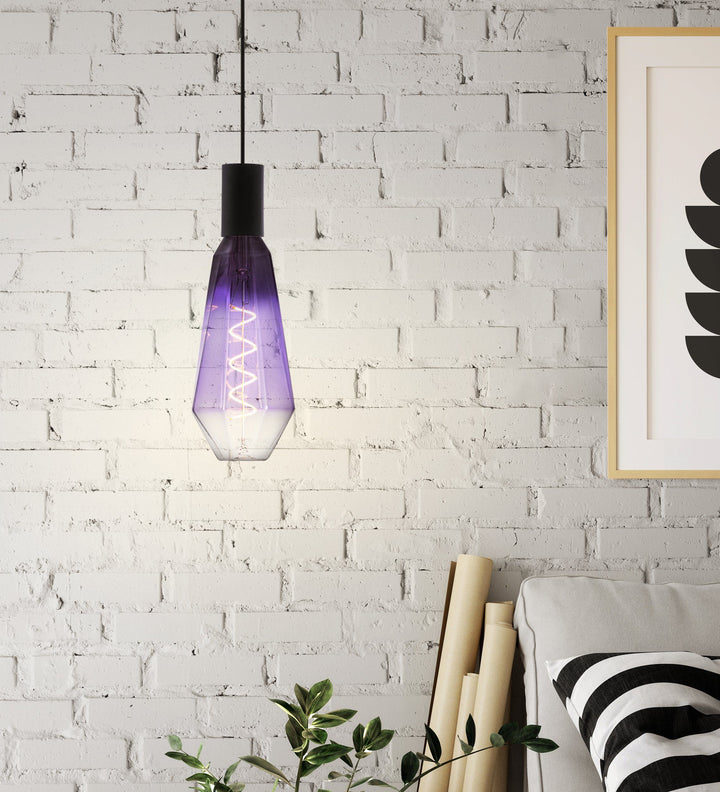 4W E27 LED T90 globe grey GLOBES