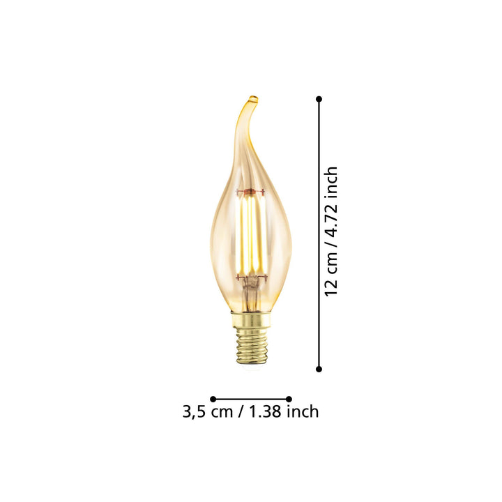 4W E14 LED filament candle golden age GLOBES