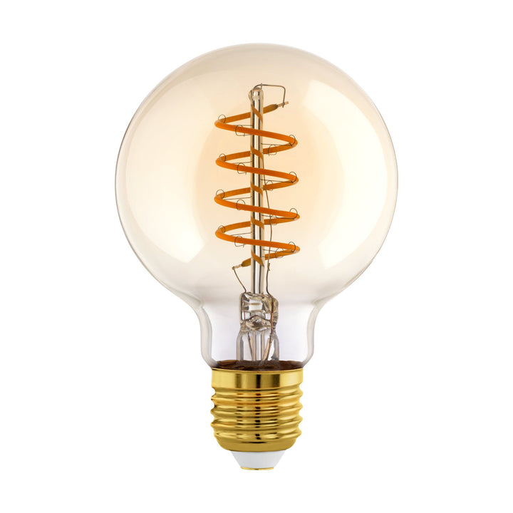 4W E27 LED G80 globe copper transparent Amber GLOBES