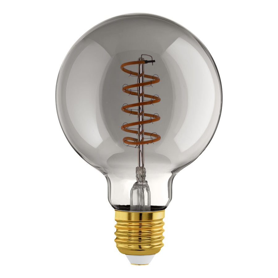 4W E27 LED G95 globe copper transparent Black Transparent GLOBES