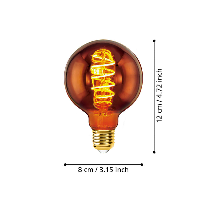 4W E27 LED G80 globe copper transparent GLOBES