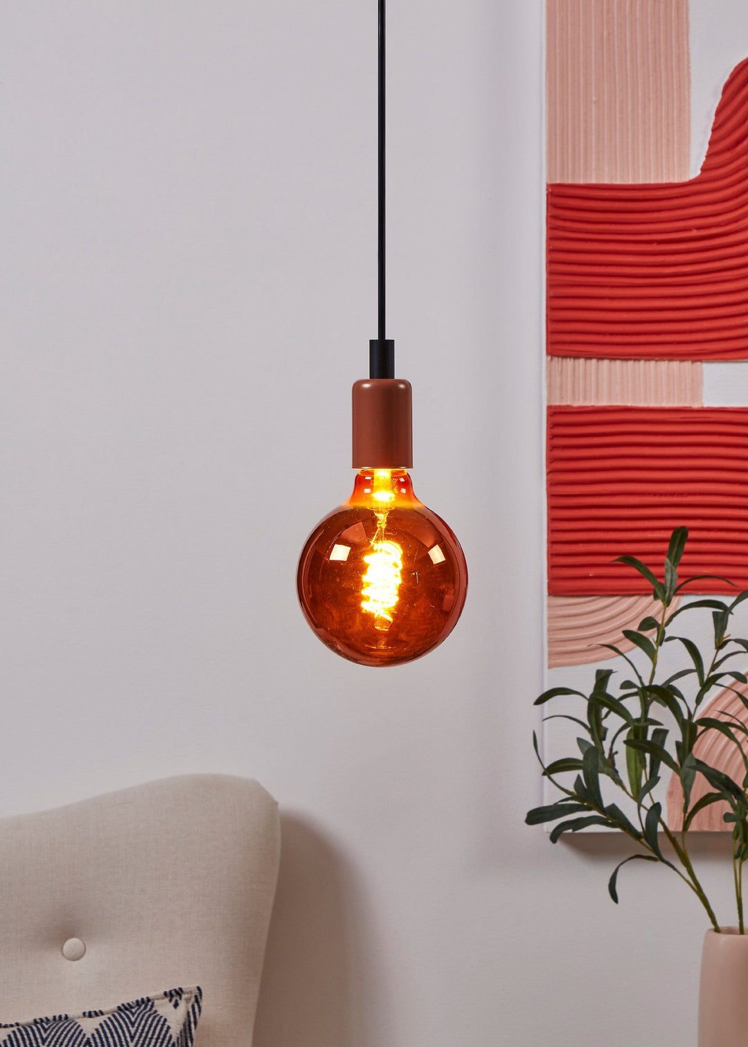 4W E27 LED G125 globe copper/black/amber GLOBES