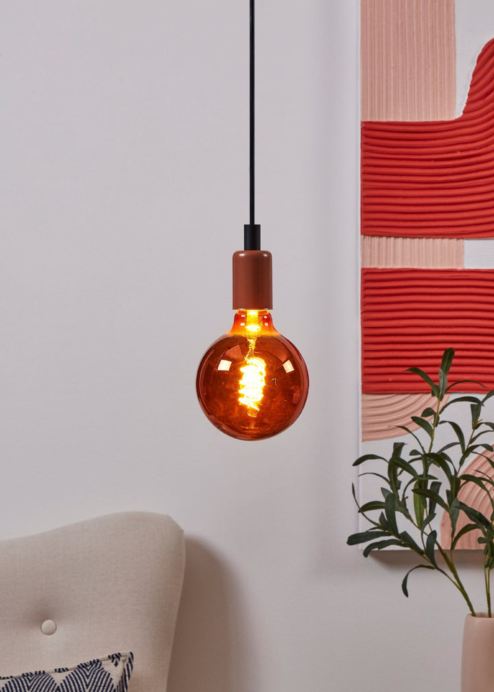 4W E27 LED G125 globe copper/black/amber GLOBES