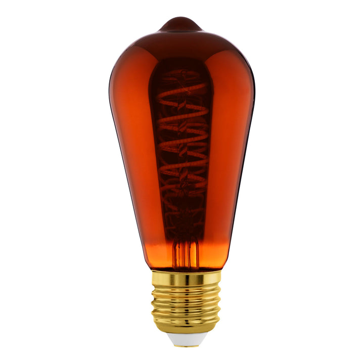 4W E27 LED ST64 globe copper transparent GLOBES