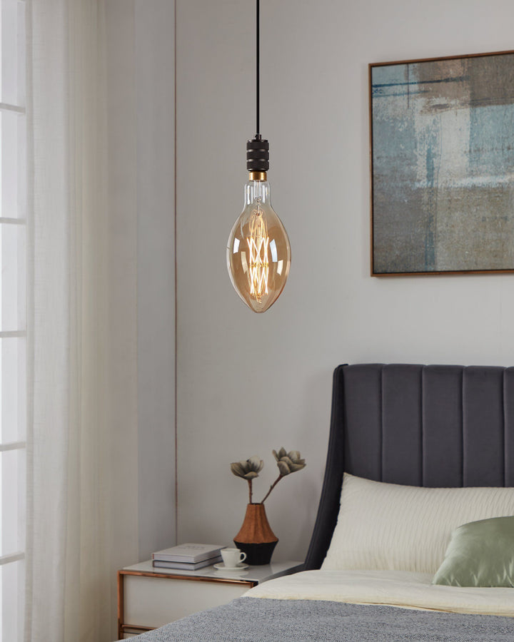 8W E27 LED E140 globe amber GLOBES