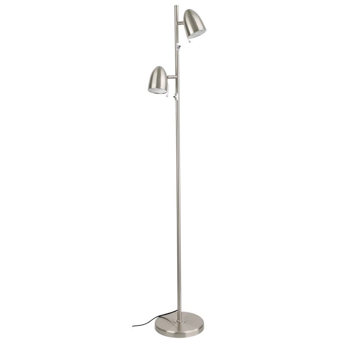 LARA 2L floor lamp Satin Nickel Floor Lamp