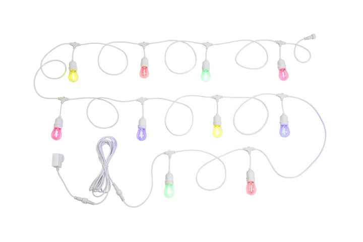 FESTOON 10 light LED kit multi colour-Hanging White Festoon