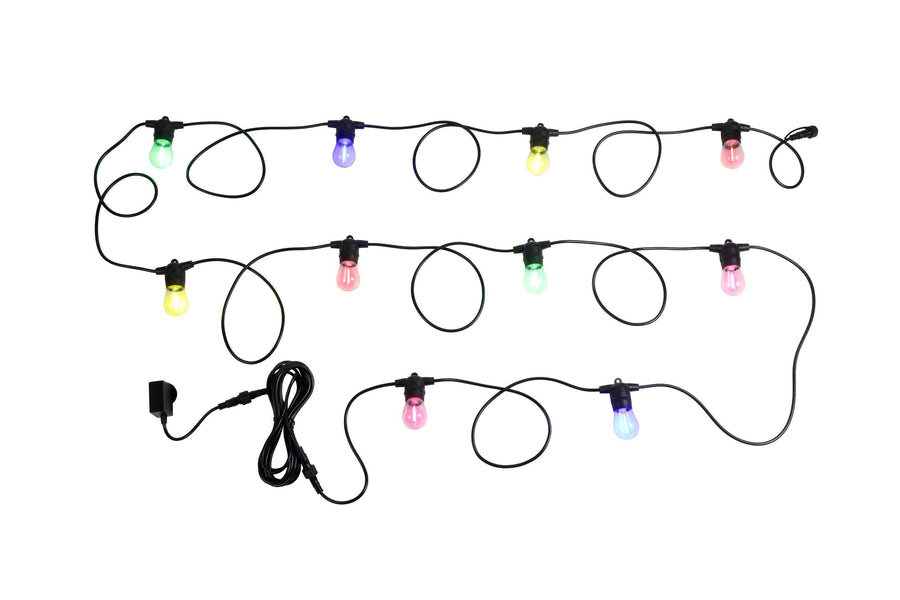 FESTOON 10 light LED kit multi colour-fixed Black Festoon