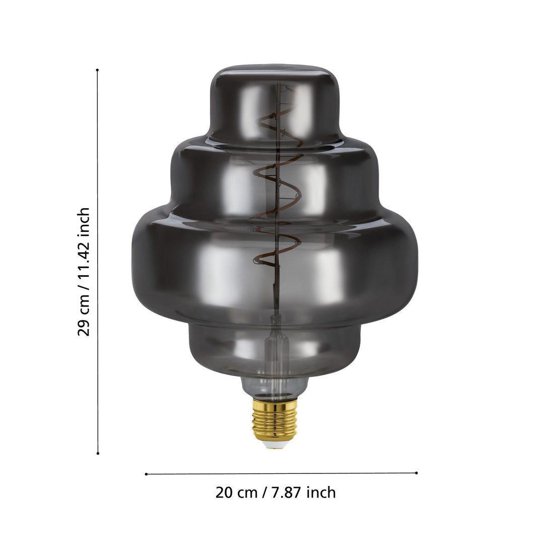 4W E27 LED OR200 globe black vapourised/amber GLOBES