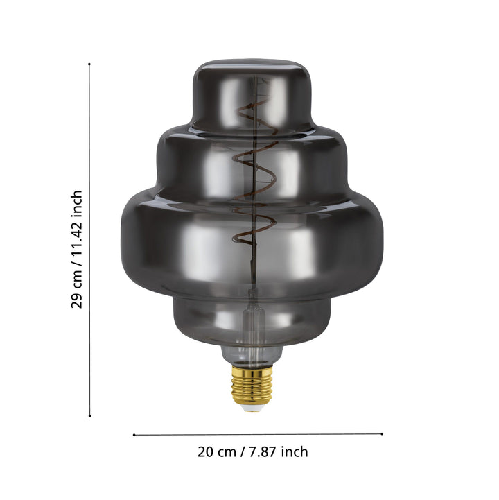 4W E27 LED OR200 globe black vapourised/amber GLOBES