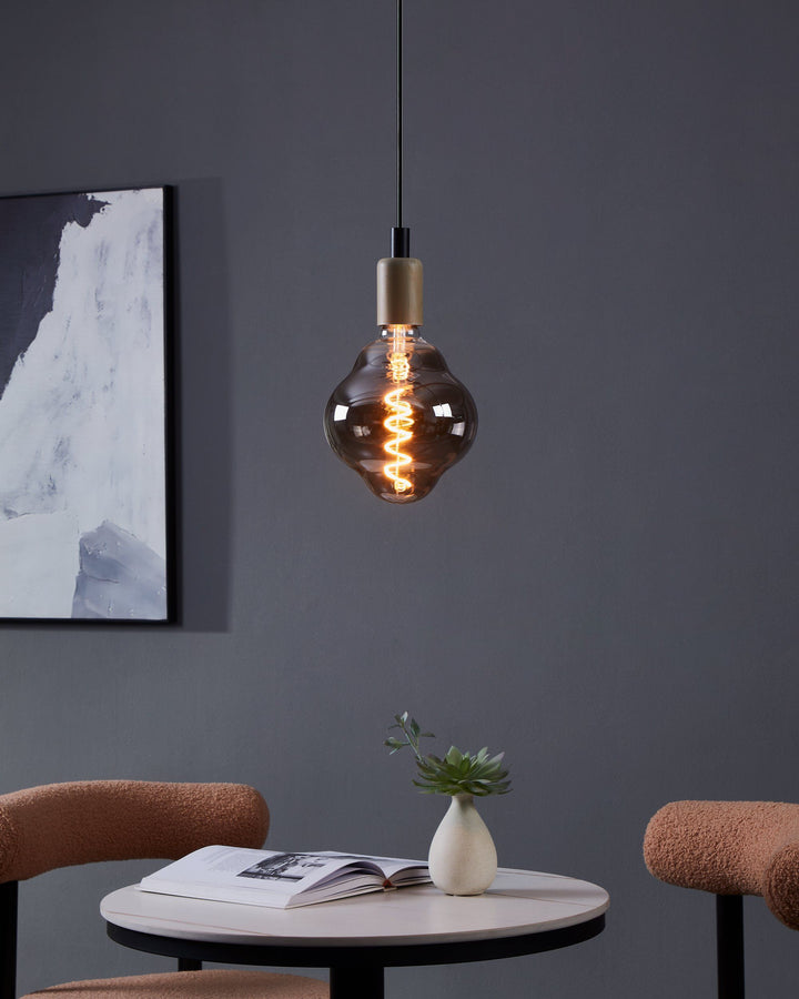 4W E27 LED CL150 globe amber/black vapourised small GLOBES